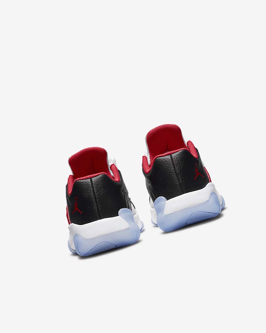 White / Black / Red Nike Air Jordan 11 CMFT Low Boys' Basketball Shoes | CA_4683