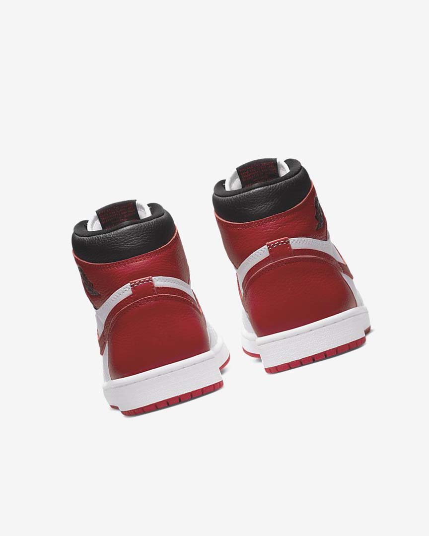 White / Black / Red Nike Air Jordan 1 Retro High OG Men's Sneakers | CA_4912