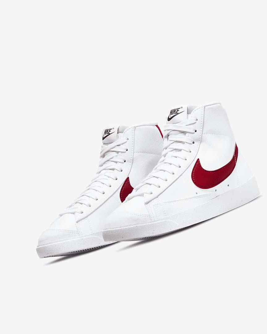 White / Black / Red Nike Blazer Mid '77 Next Nature Women's Sneakers | CA_4546