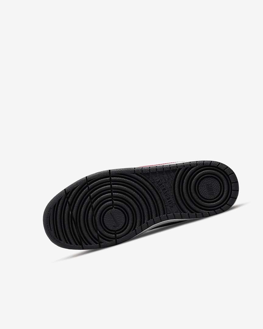 White / Black / Red Nike Court Borough Low 2 Girls' Shoes | CA_2405