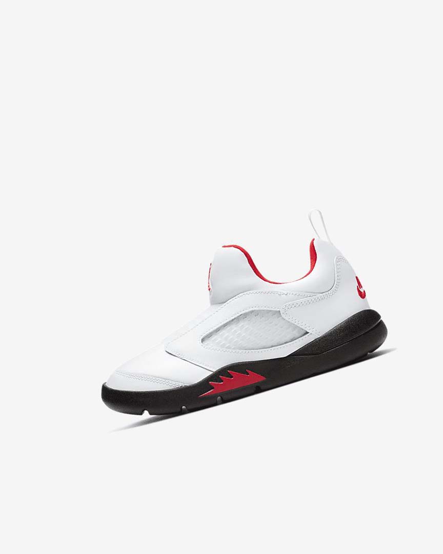 White / Black / Red Nike Jordan 5 Retro Little Flex Boys\' Shoes | CA_4514