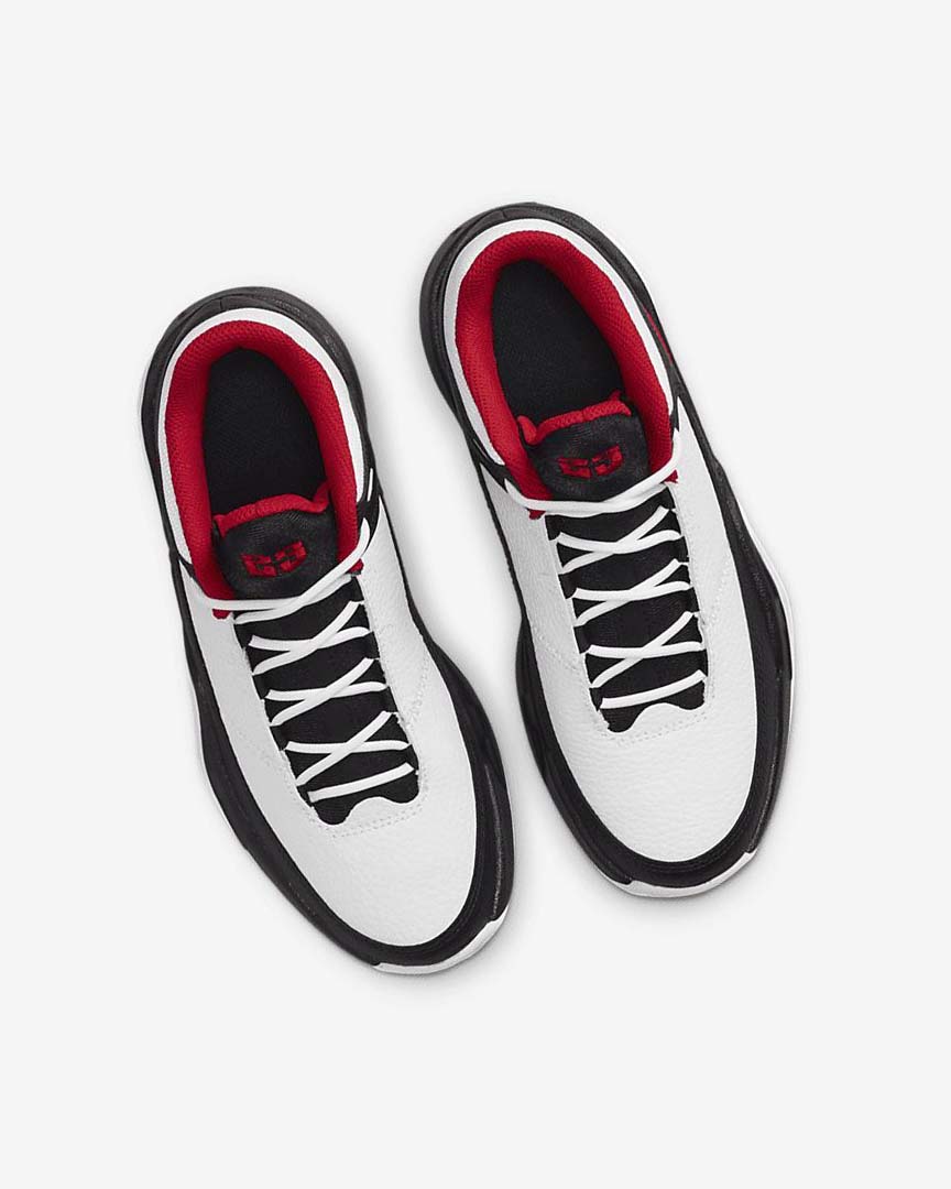 White / Black / Red Nike Jordan Max Aura 3 Boys' Basketball Shoes | CA_1107