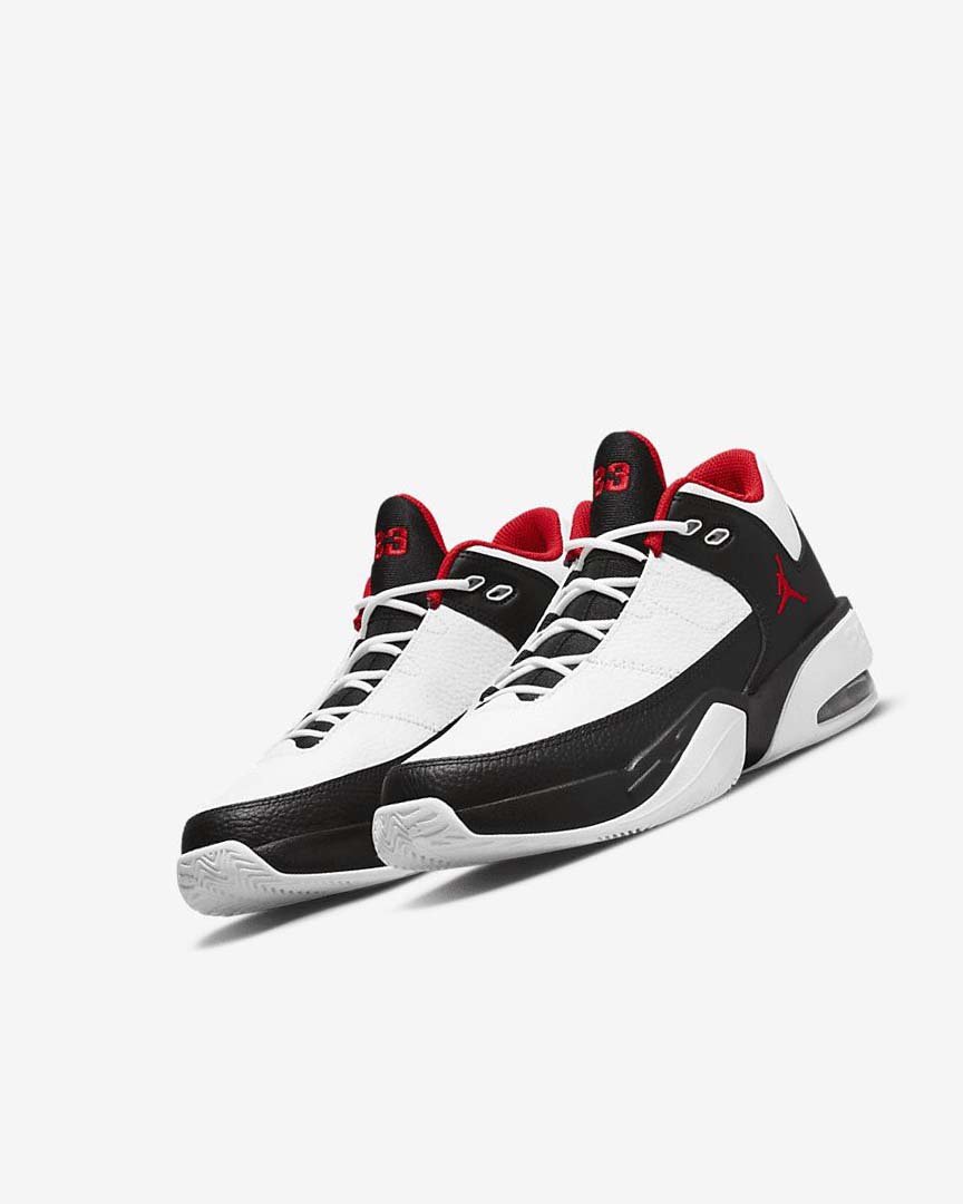 White / Black / Red Nike Jordan Max Aura 3 Boys' Basketball Shoes | CA_1107
