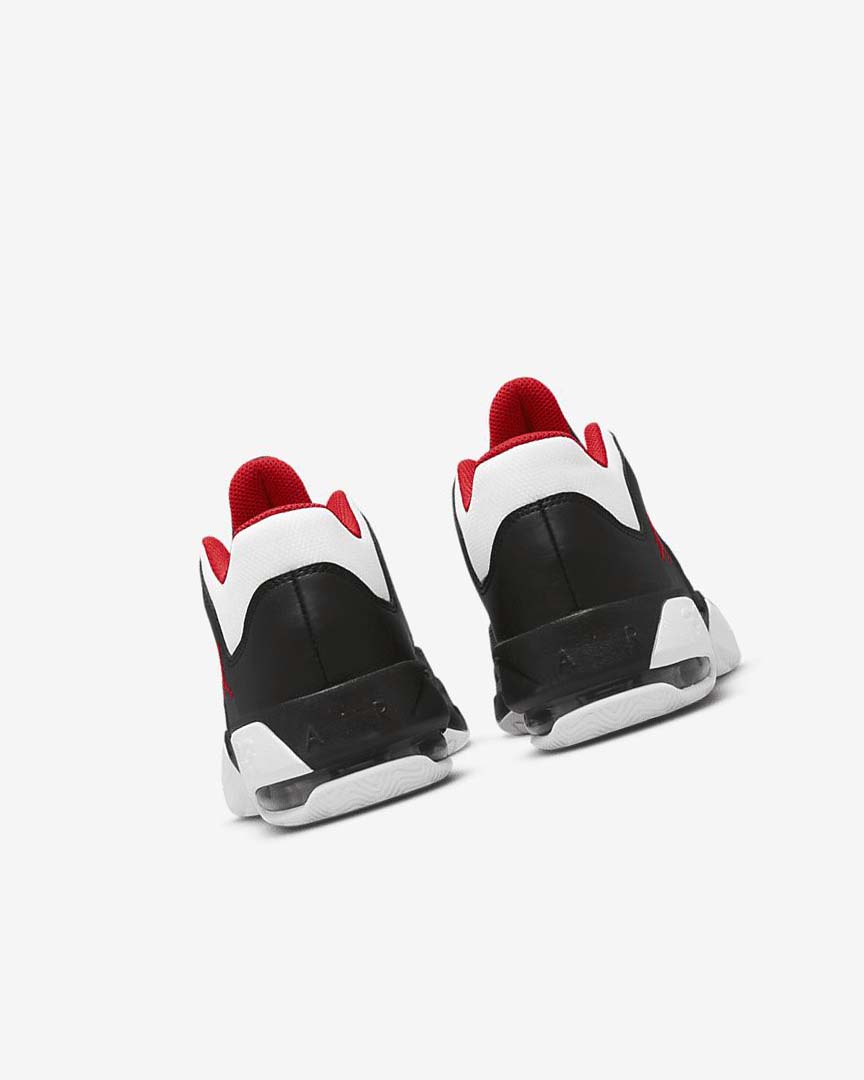White / Black / Red Nike Jordan Max Aura 3 Boys' Basketball Shoes | CA_1107