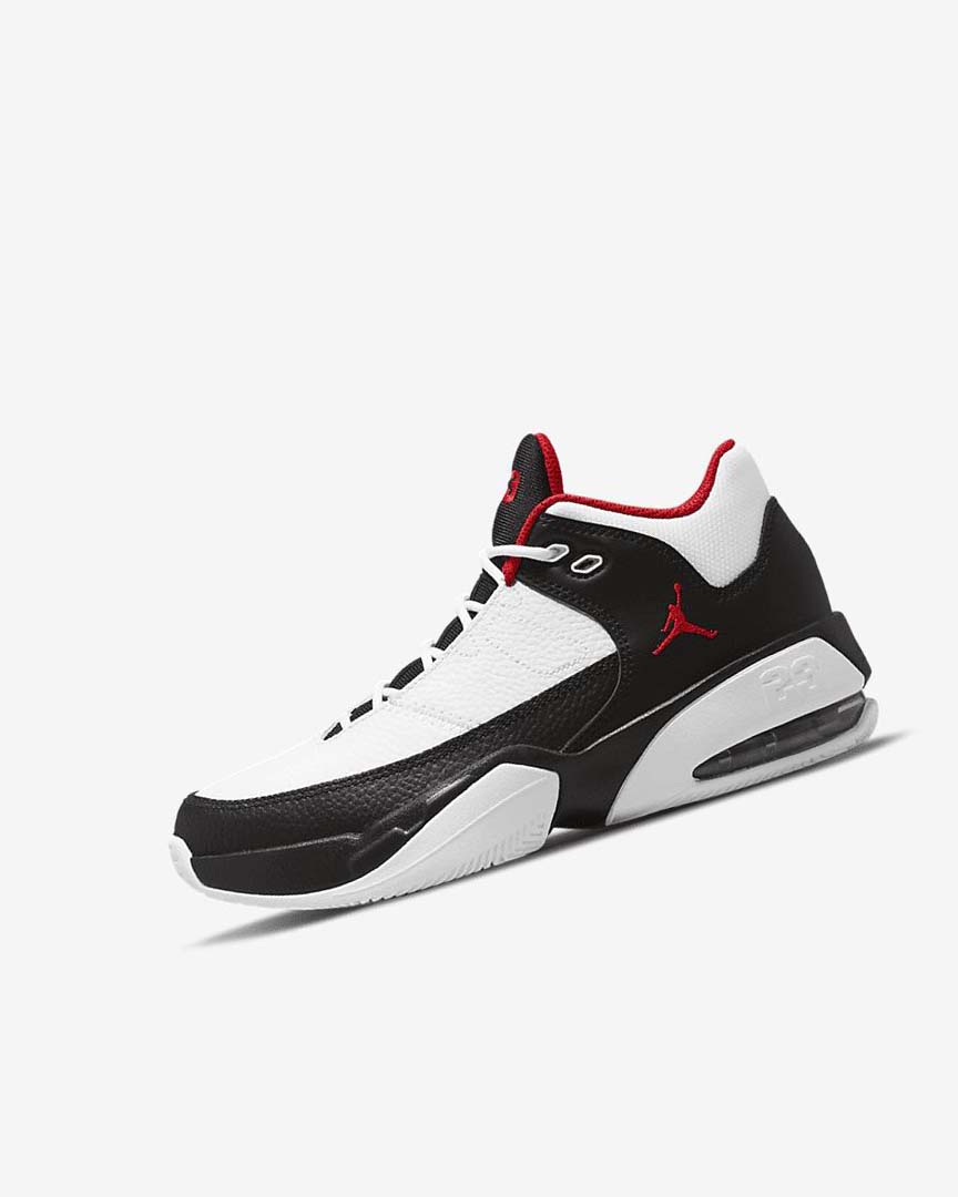 White / Black / Red Nike Jordan Max Aura 3 Boys\' Basketball Shoes | CA_1107