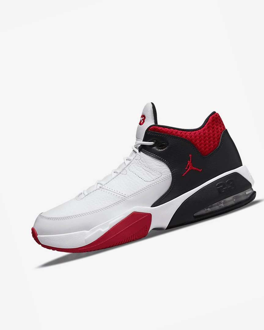 White / Black / Red Nike Jordan Max Aura 3 Men\'s Basketball Shoes | CA_2774