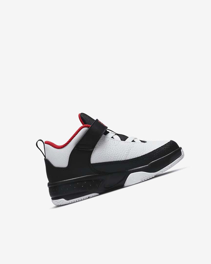 White / Black / Red Nike Jordan Max Aura 3 Boys' Basketball Shoes | CA_3225