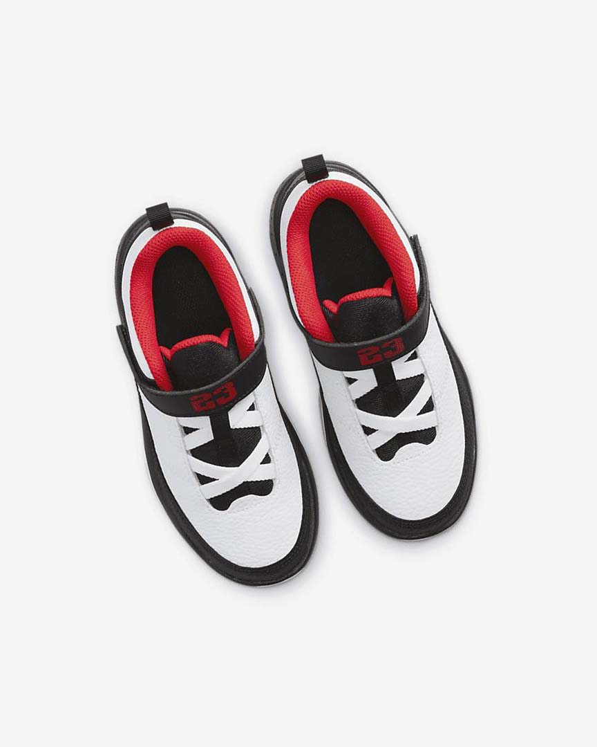 White / Black / Red Nike Jordan Max Aura 3 Boys' Basketball Shoes | CA_3225