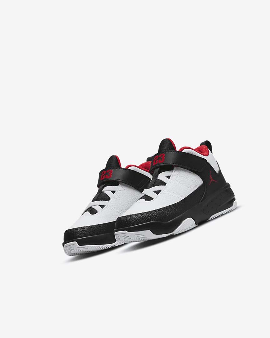 White / Black / Red Nike Jordan Max Aura 3 Boys' Basketball Shoes | CA_3225