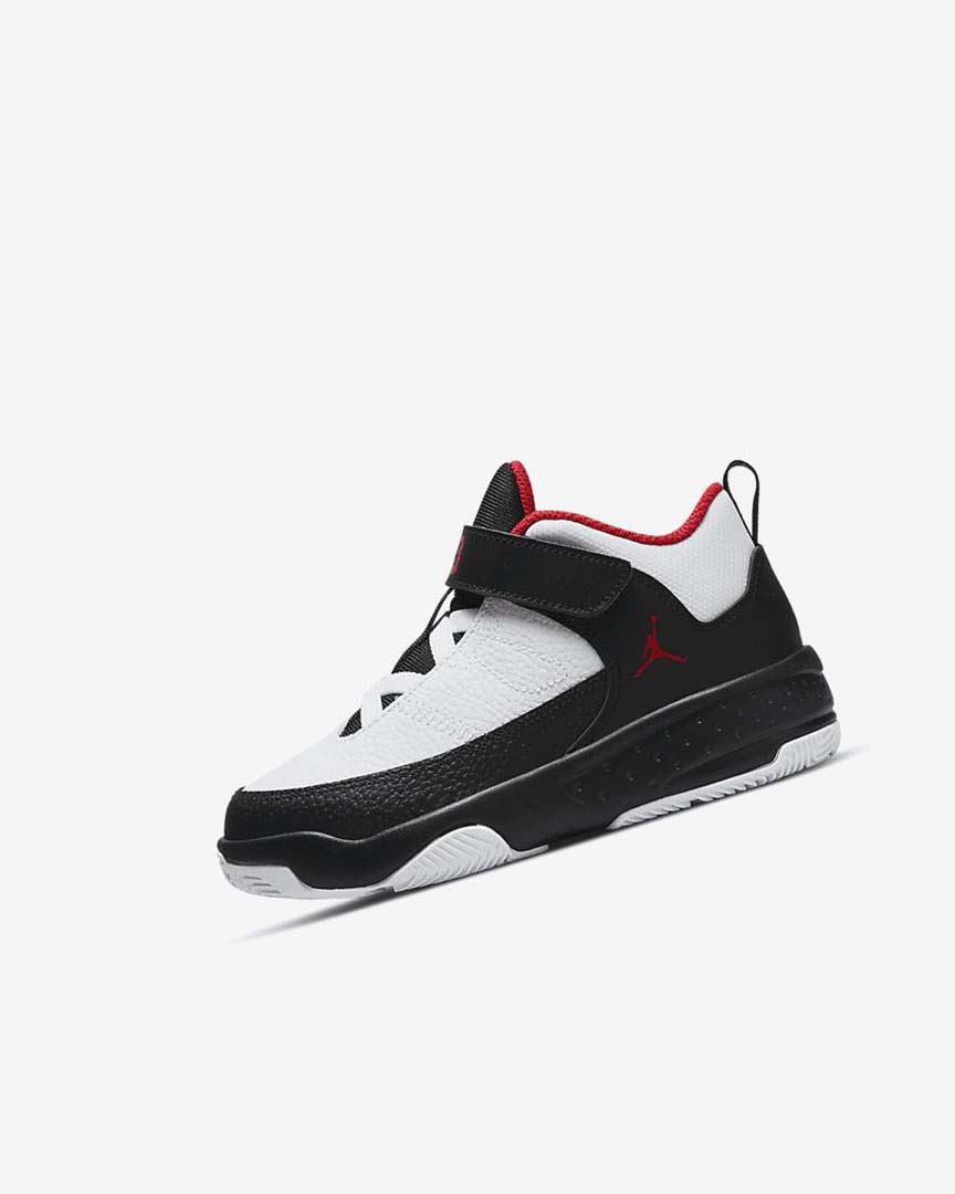 White / Black / Red Nike Jordan Max Aura 3 Boys\' Basketball Shoes | CA_3225