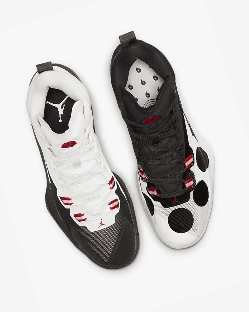 White / Black / Red Nike Zion 1 SP Men's Basketball Shoes | CA_5187