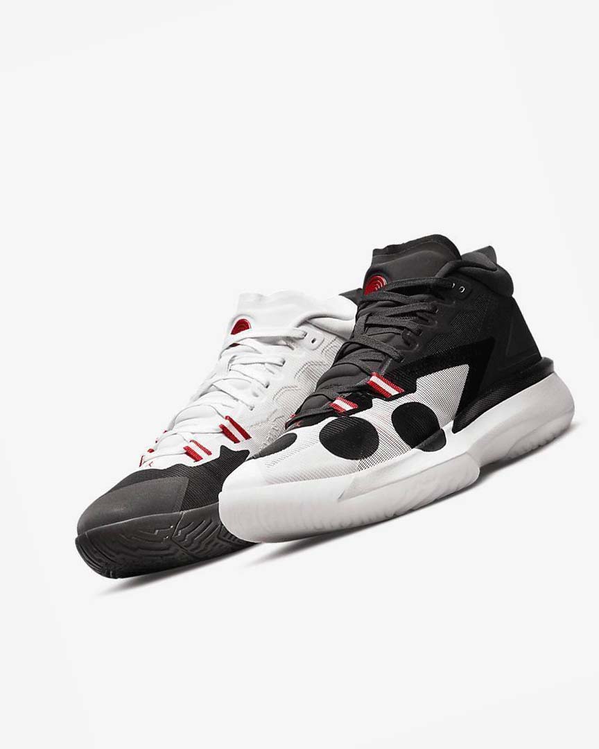 White / Black / Red Nike Zion 1 SP Men's Basketball Shoes | CA_5187