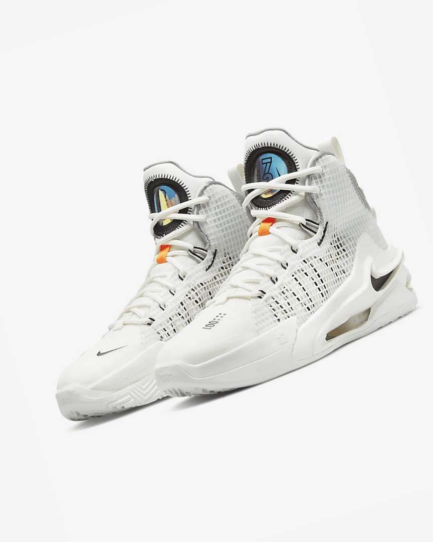 White / Black / White Nike Air Zoom G.T. Jump Men's Basketball Shoes | CA_5163