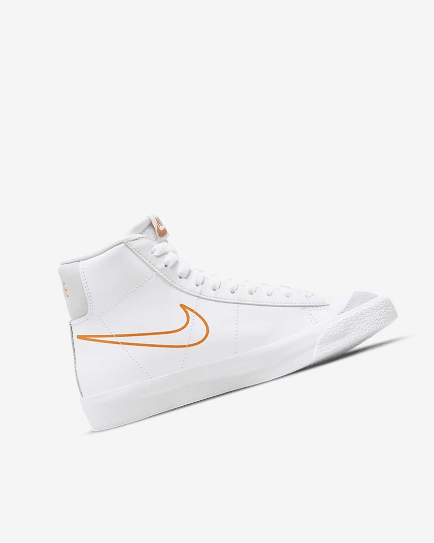 White / Black / White Nike Blazer Mid '77 Girls' Sneakers | CA_4926