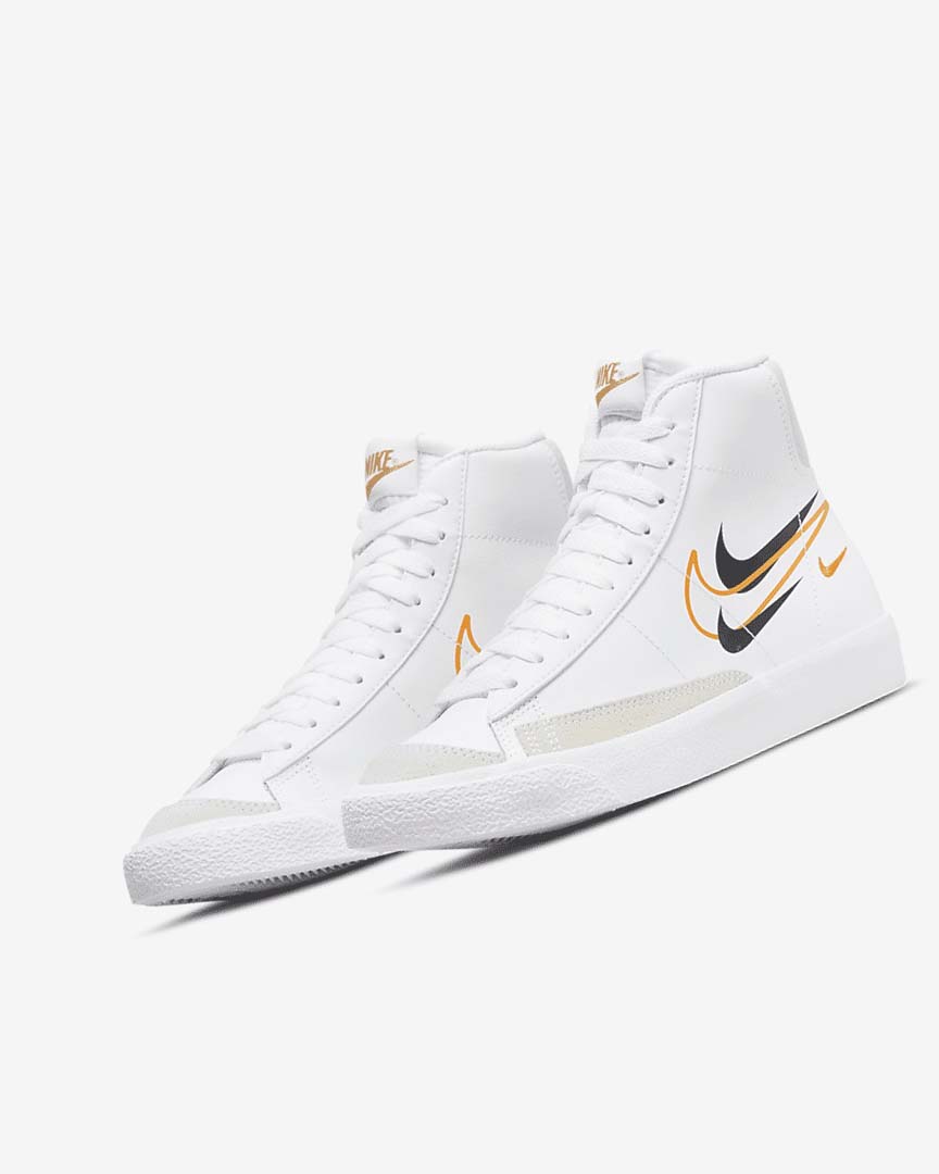 White / Black / White Nike Blazer Mid '77 Girls' Sneakers | CA_4926