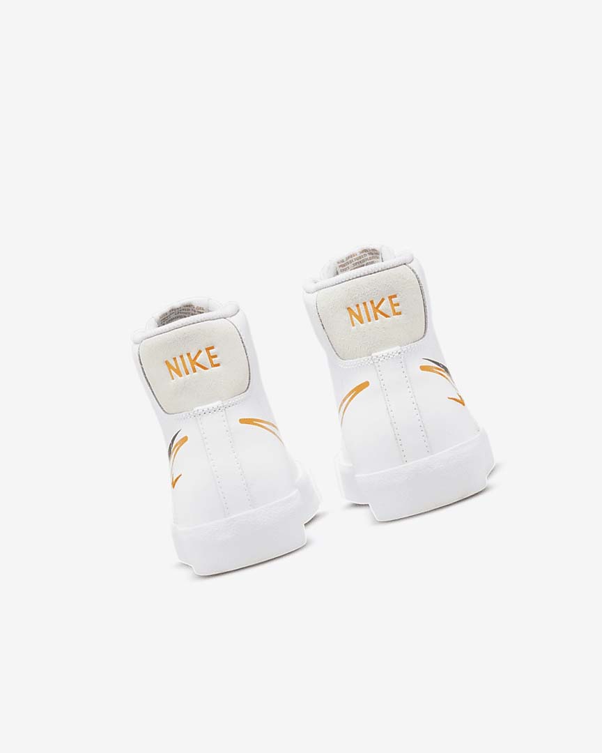 White / Black / White Nike Blazer Mid '77 Girls' Sneakers | CA_4926