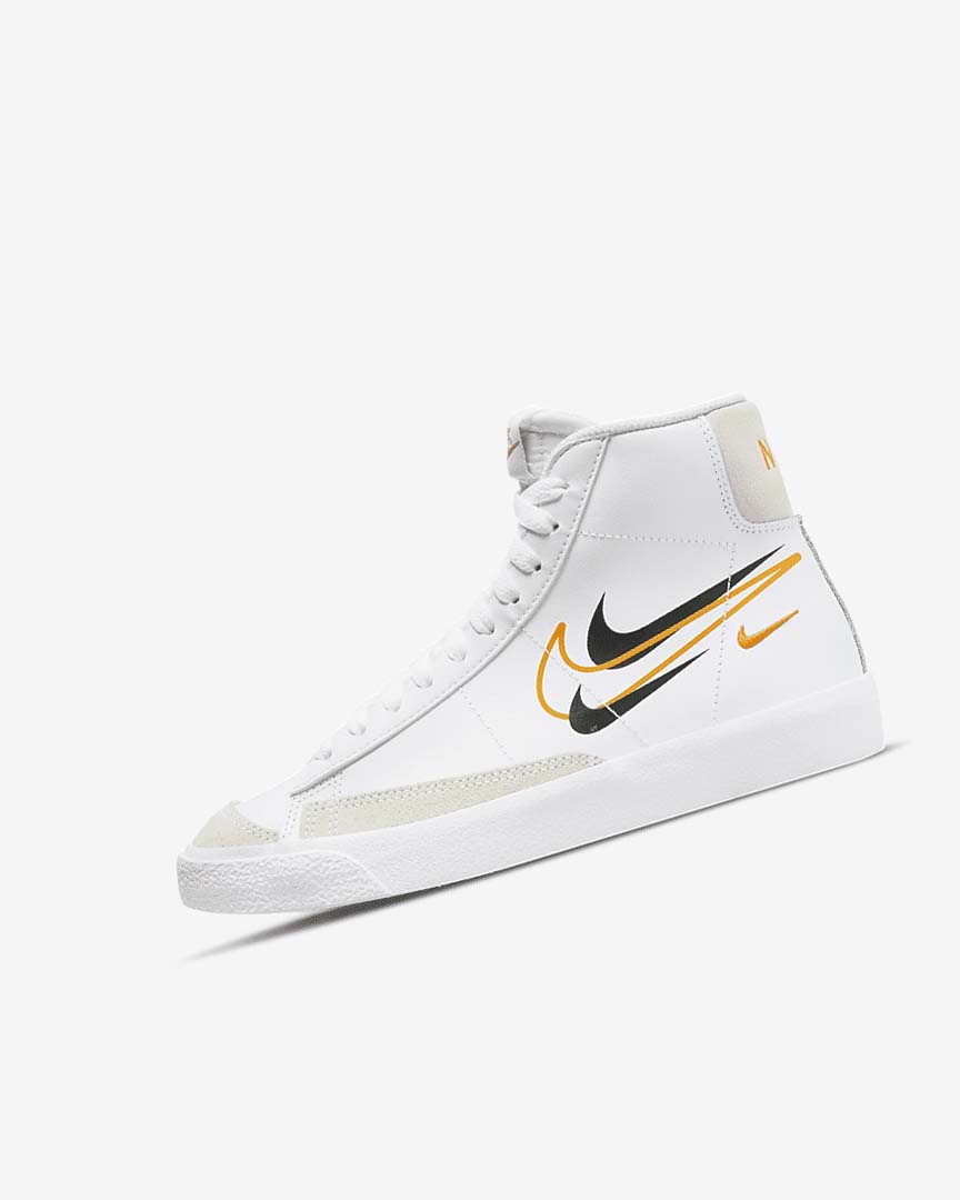 White / Black / White Nike Blazer Mid \'77 Girls\' Sneakers | CA_4926