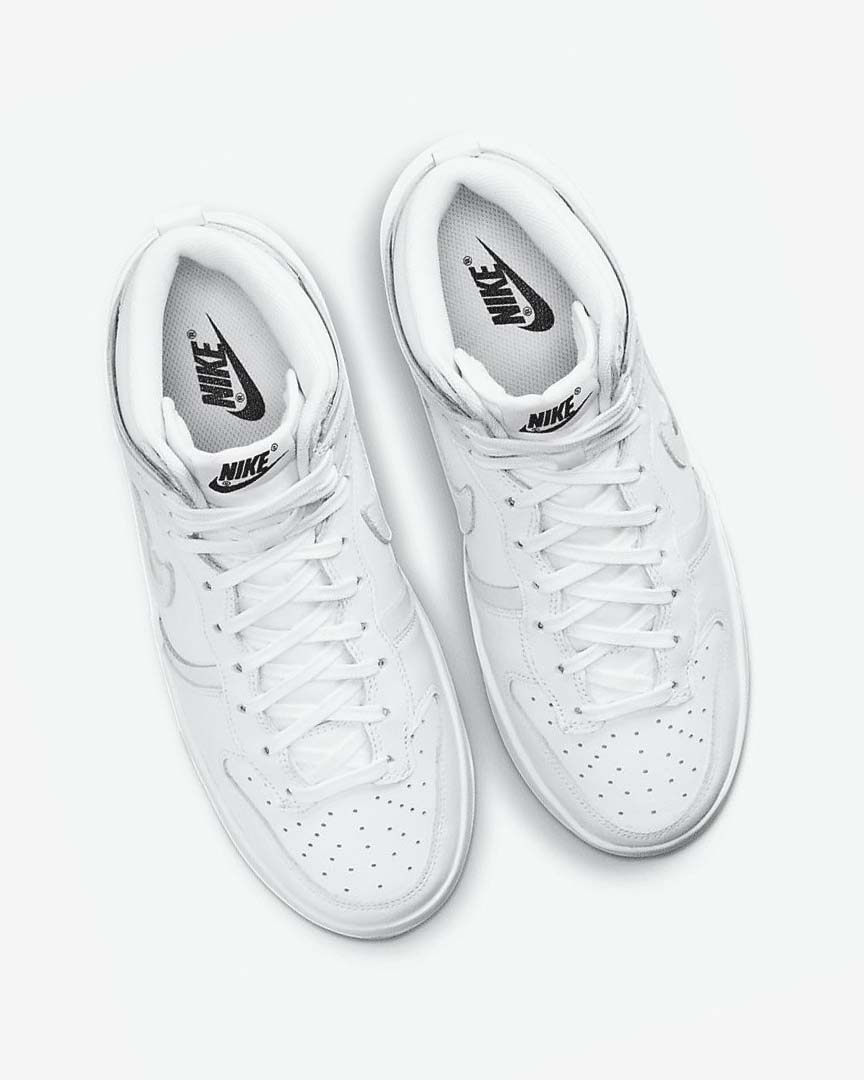 White / Black / White Nike Dunk High Up Women's Sneakers | CA_2976