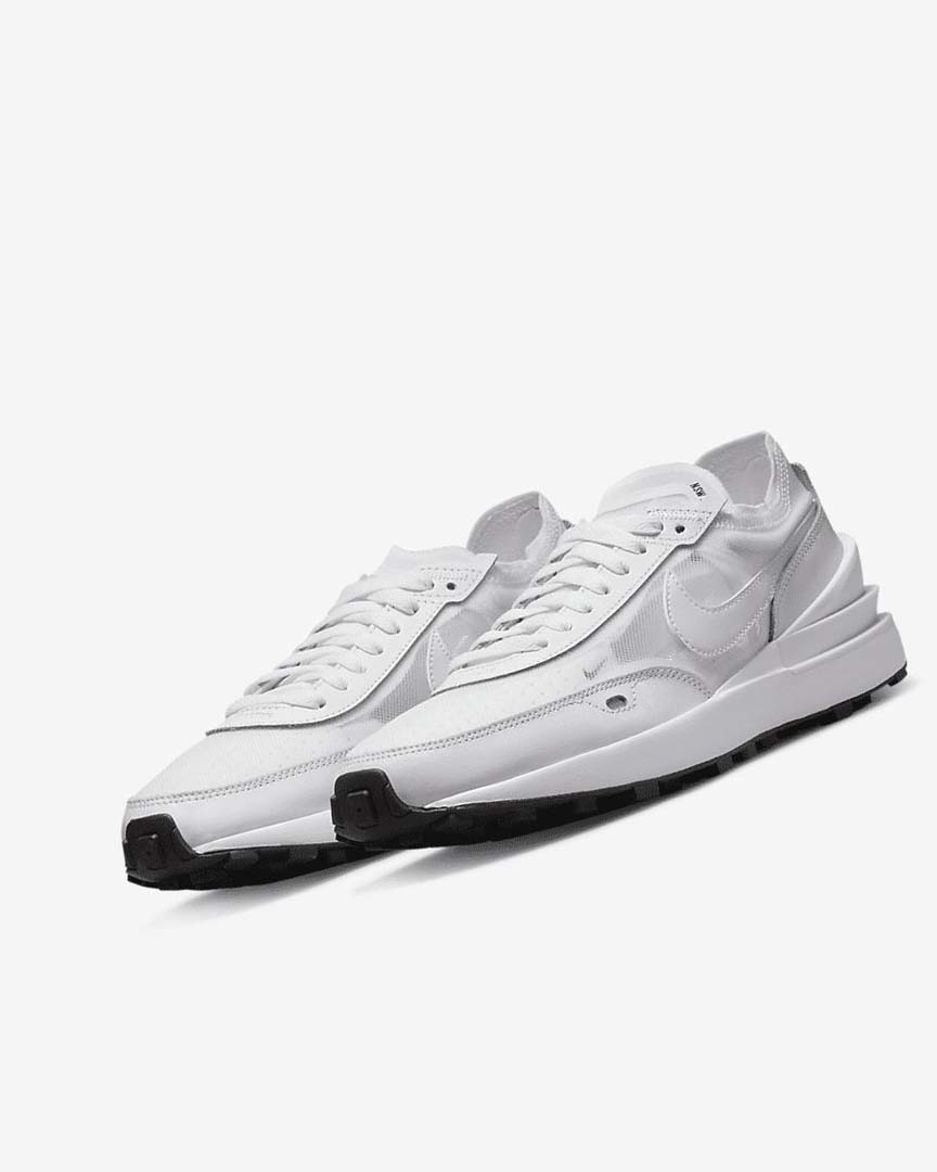 White / Black / White Nike Waffle One Women's Sneakers | CA_4958