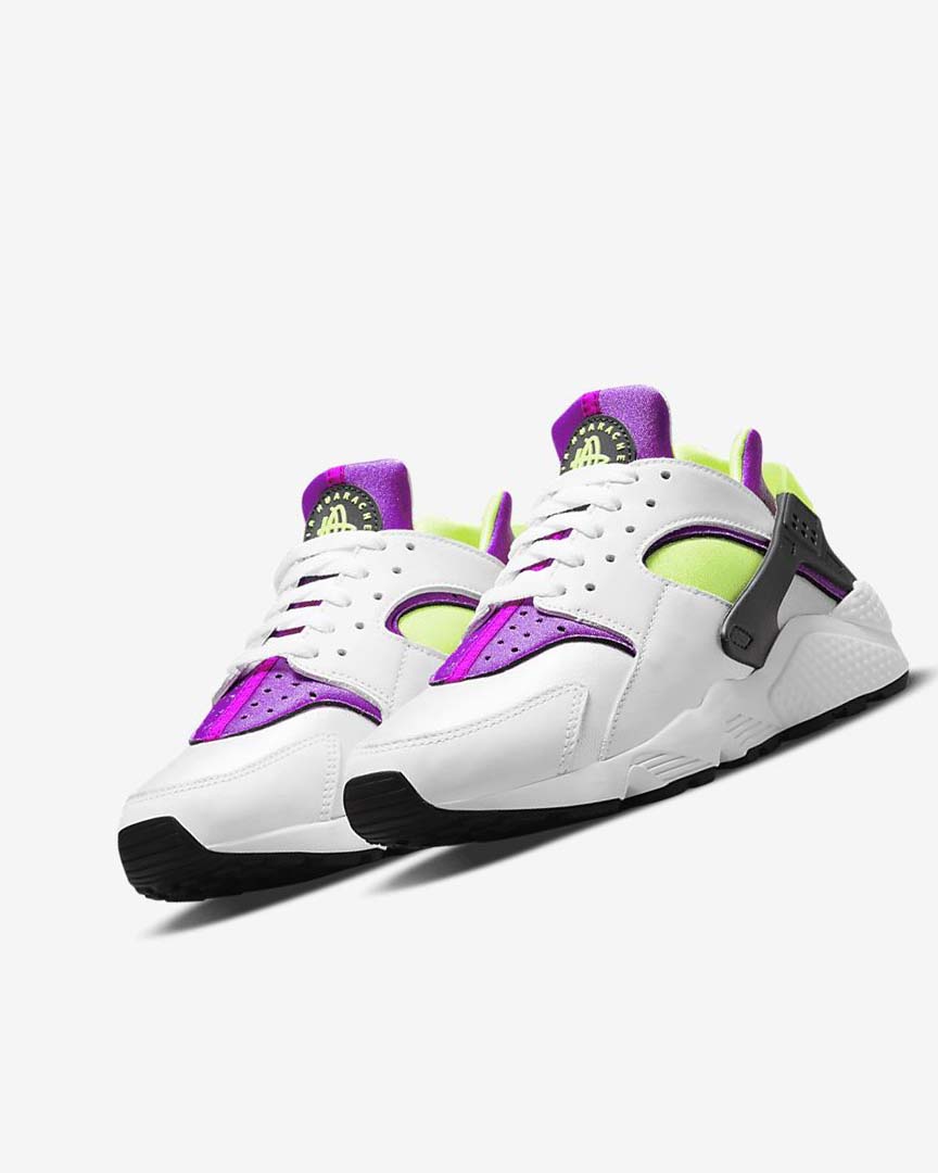 White / Black / Yellow Nike Air Huarache Women's Sneakers | CA_5387