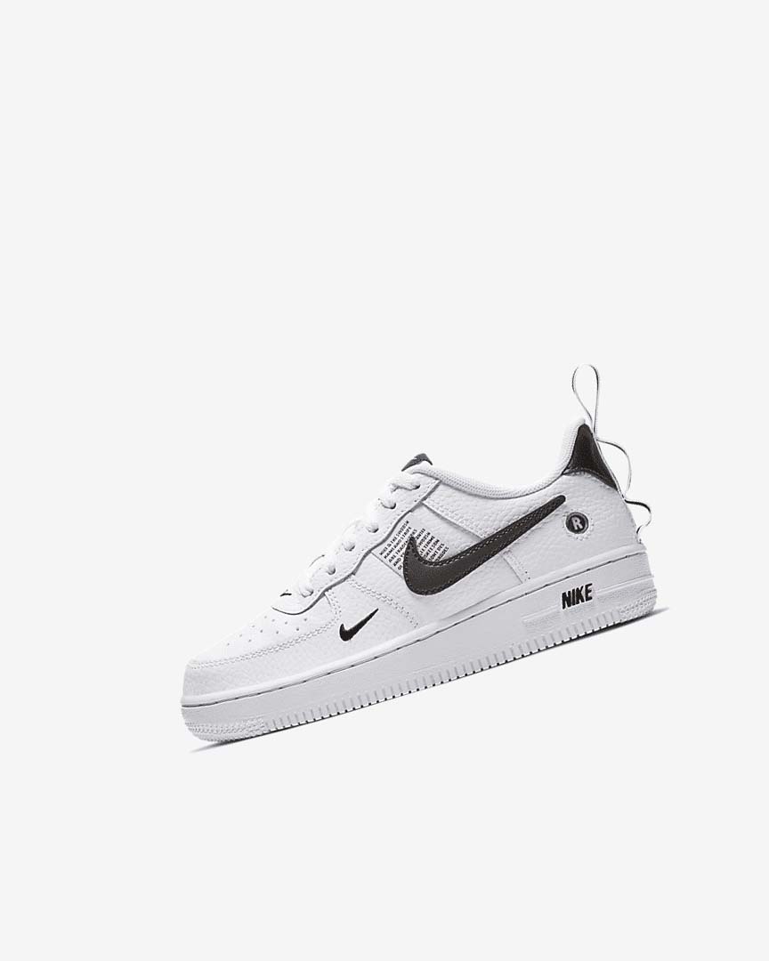 White / Black / Yellow / White Nike Force 1 LV8 Utility Girls\' Shoes | CA_2912