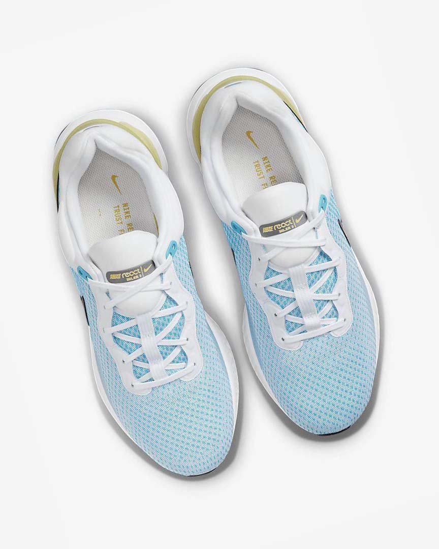 White / Blue / Black Nike React Miler 3 Men's Running Shoes | CA_2784