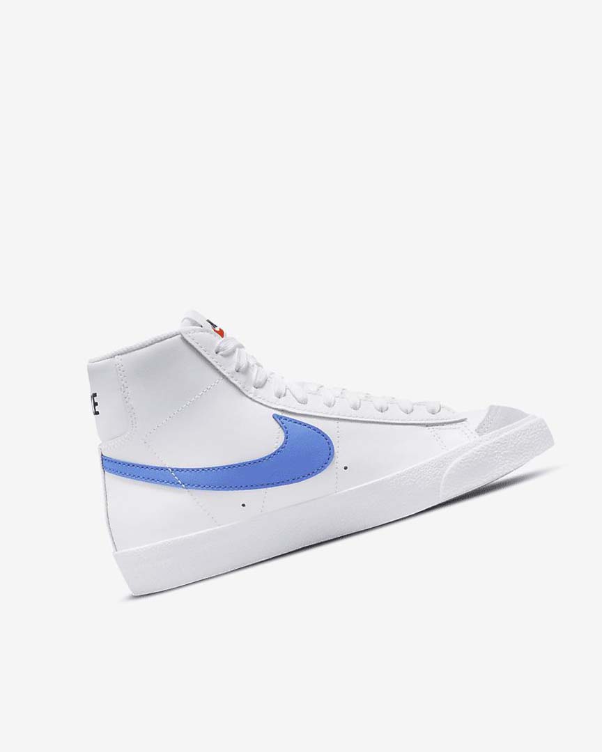 White / Blue / Black / Red Nike Blazer Mid '77 Boys' Sneakers | CA_3199
