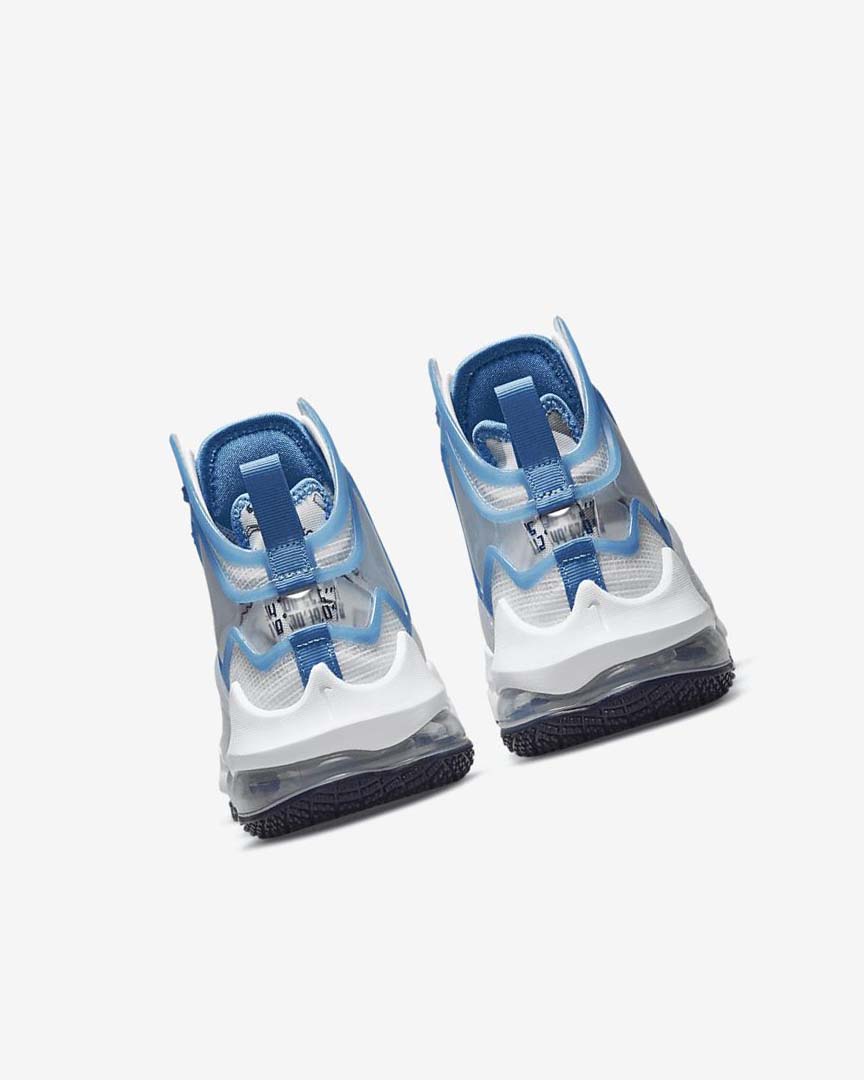 White / Blue / Blue Nike LeBron 19 Boys' Basketball Shoes | CA_3223