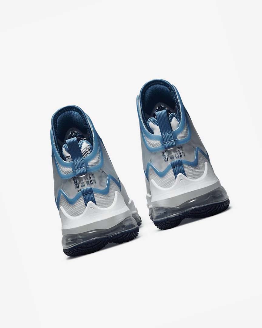 White / Blue / Blue Nike LeBron 19 Men's Basketball Shoes | CA_3257
