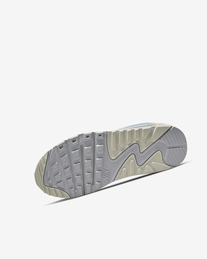 White / Blue / Grey Nike Air Max 90 Boys' Casual Shoes | CA_4724