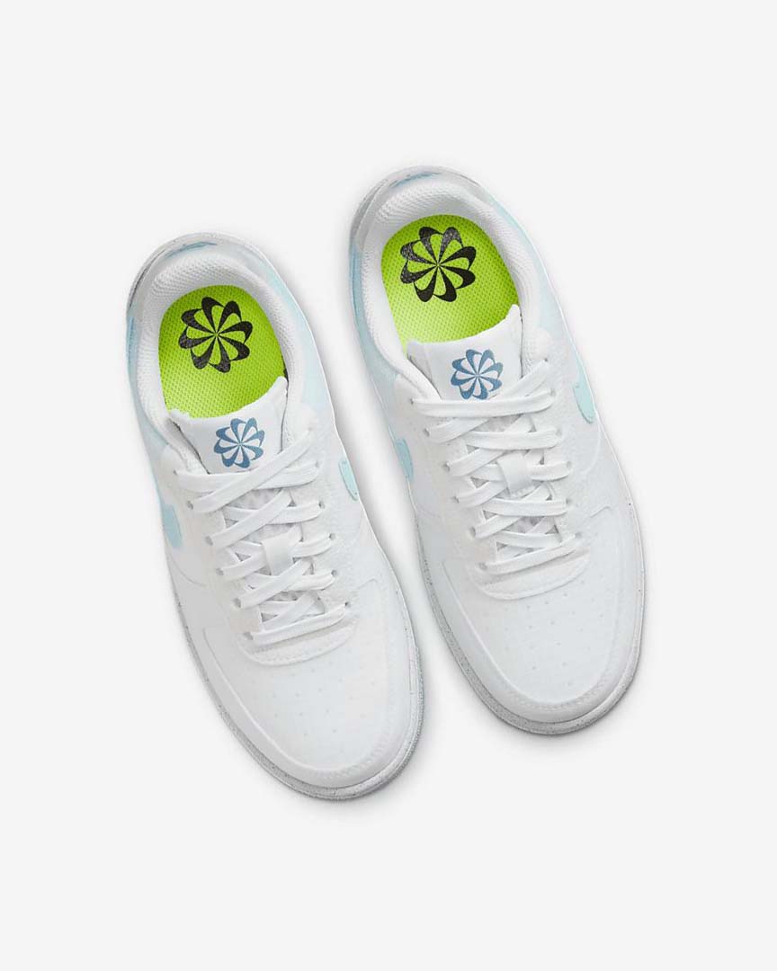 White / Blue Nike Air Force 1 Crater Boys' Sneakers | CA_2502
