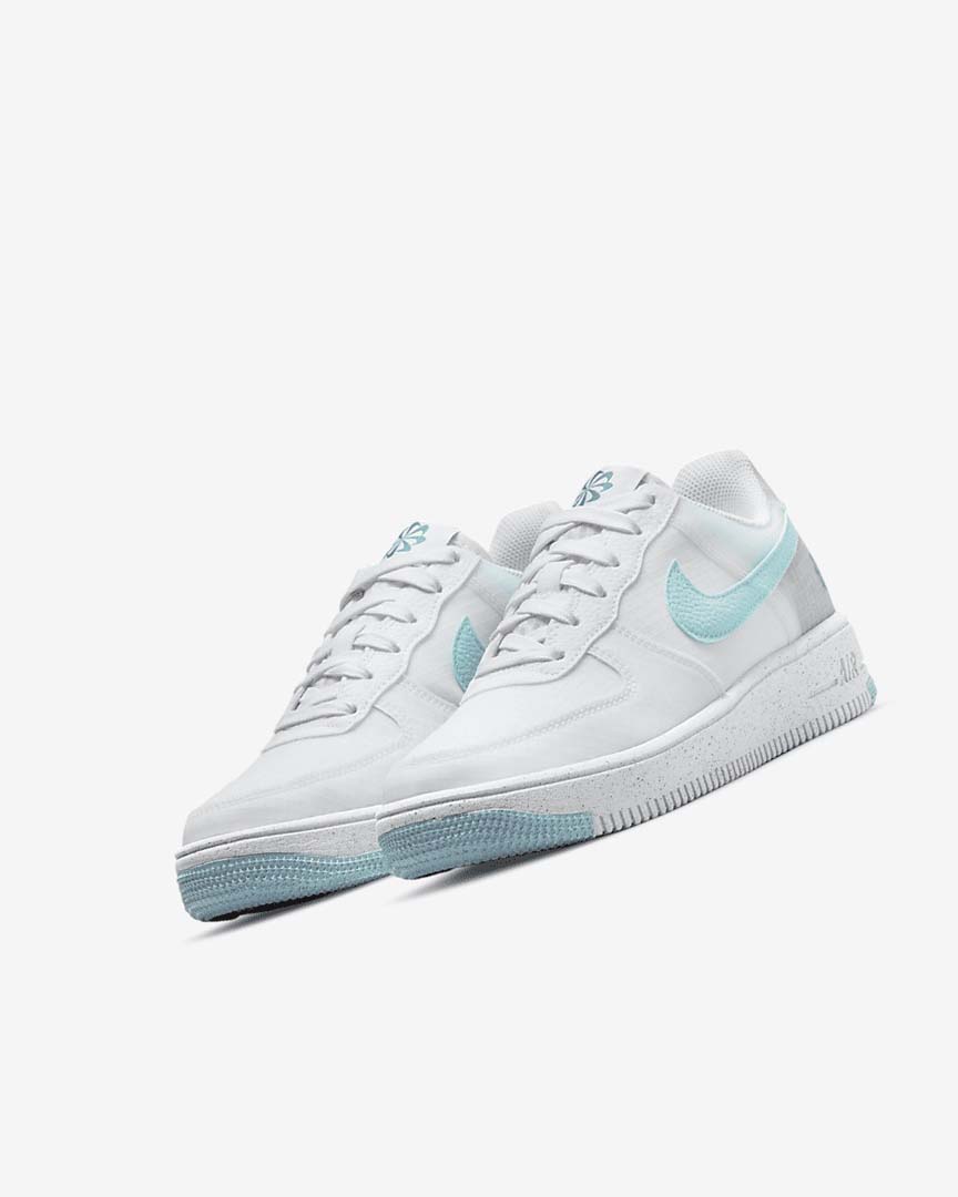 White / Blue Nike Air Force 1 Crater Boys' Sneakers | CA_2502