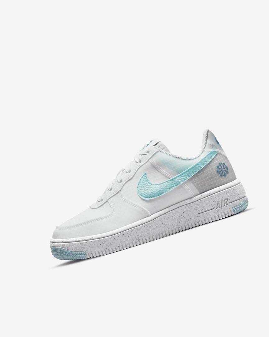 White / Blue Nike Air Force 1 Crater Boys\' Sneakers | CA_2502