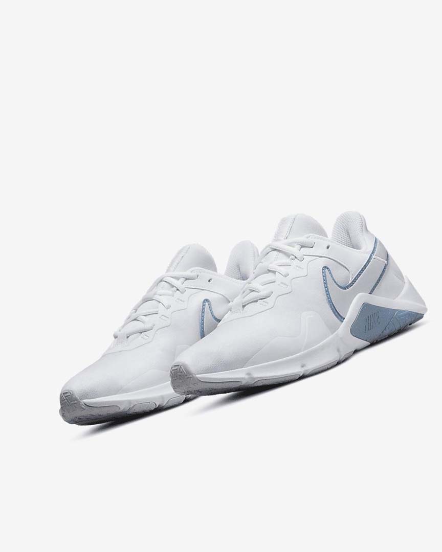 White / Blue Nike Legend Essential 2 Women's Training Shoes | CA_3018
