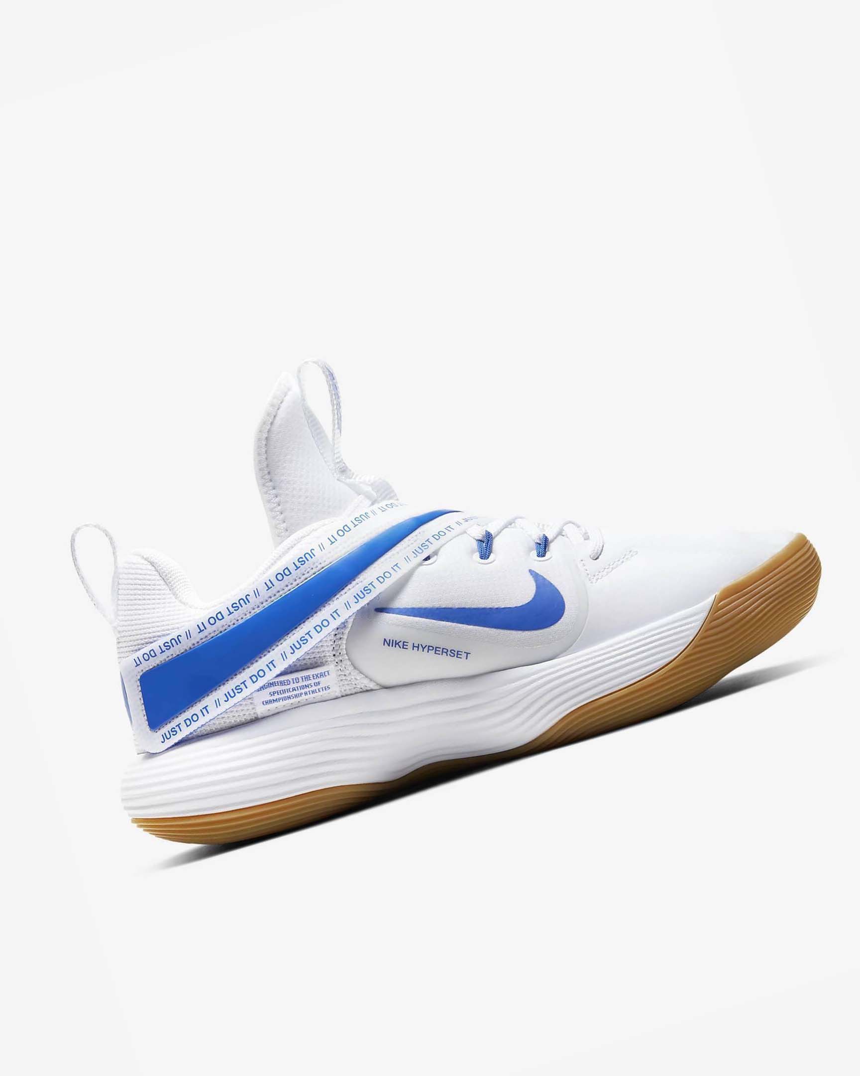 White / Blue Nike React HyperSet Men's Volleyball Shoes | CA_5441