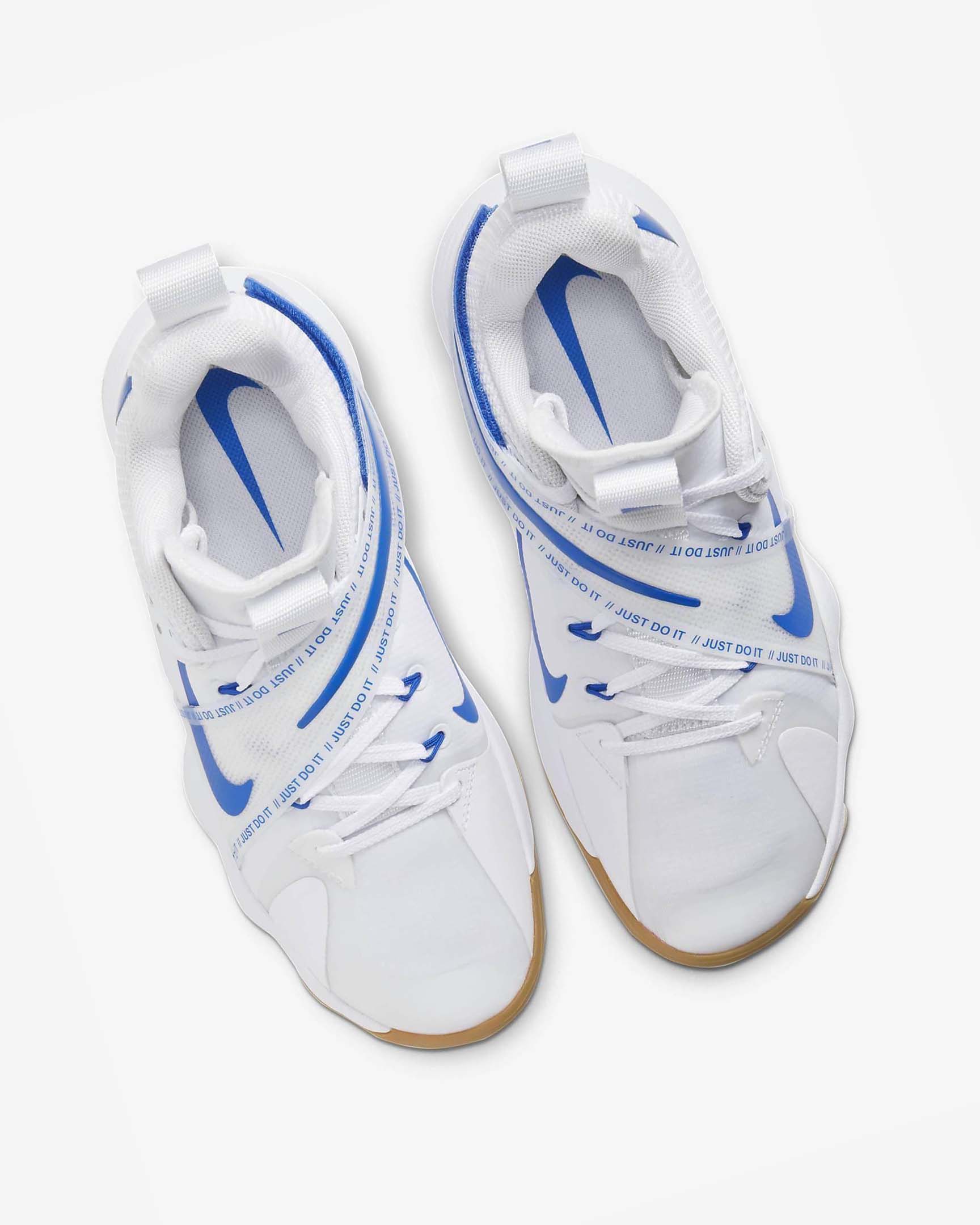 White / Blue Nike React HyperSet Men's Volleyball Shoes | CA_5441