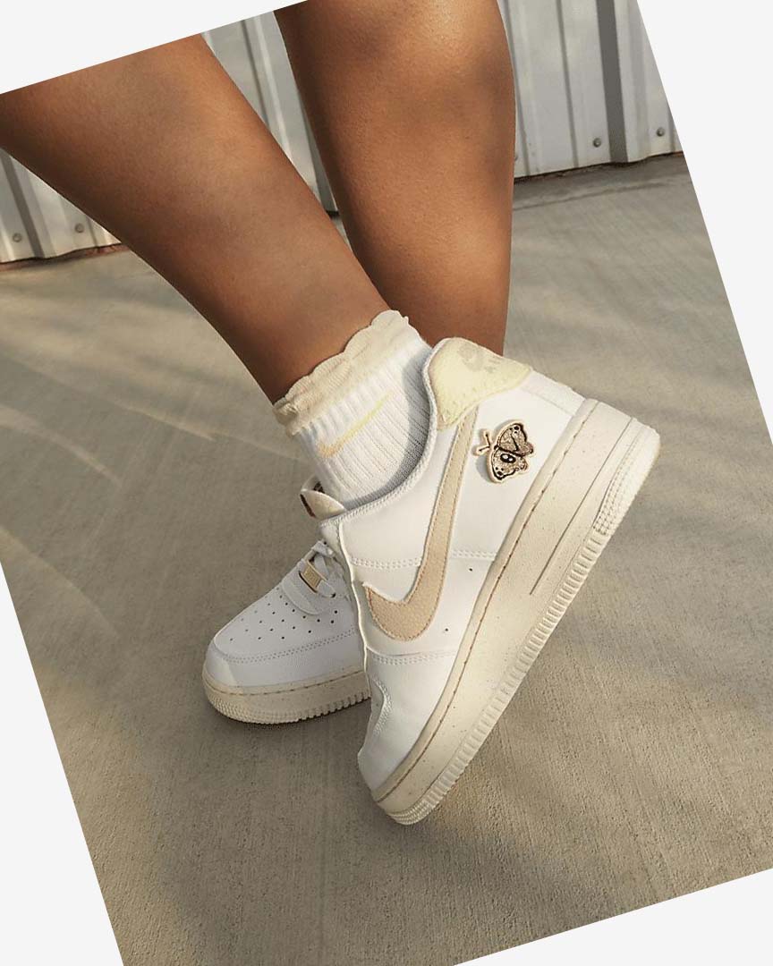 White / Blue / Pink Nike Air Force 1 '07 SE Women's Sneakers | CA_2940