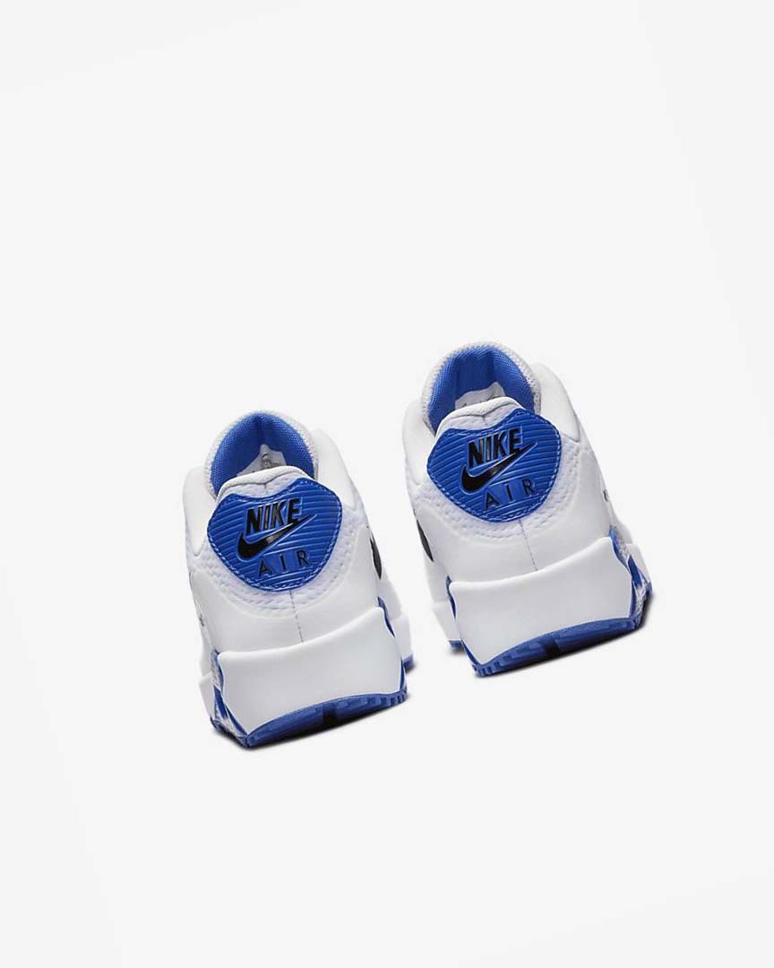 White / Blue / Platinum / Black Nike Air Max 90 G Men's Golf Shoes | CA_4800