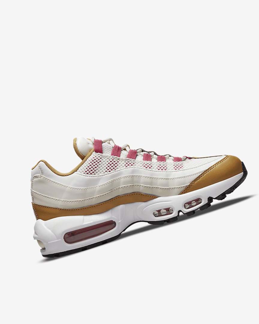 White / Brown / Green Nike Air Max 95 Women's Casual Shoes | CA_3263