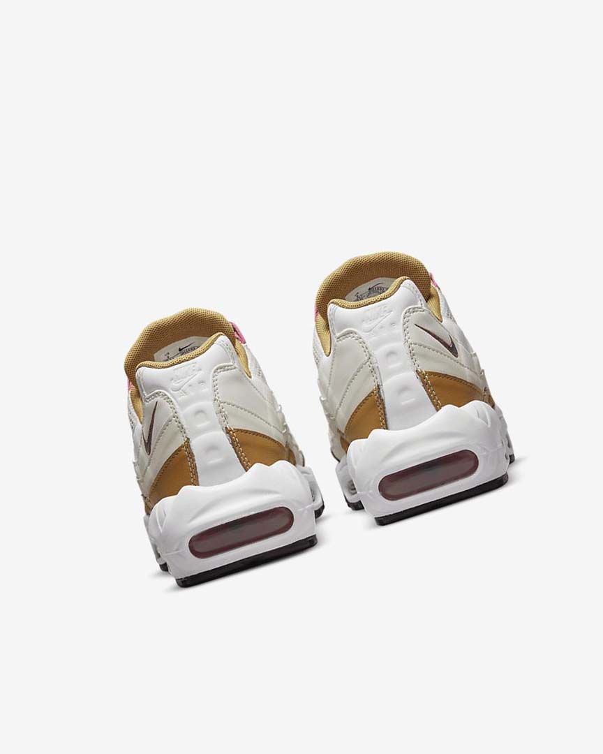 White / Brown / Green Nike Air Max 95 Women's Casual Shoes | CA_3263