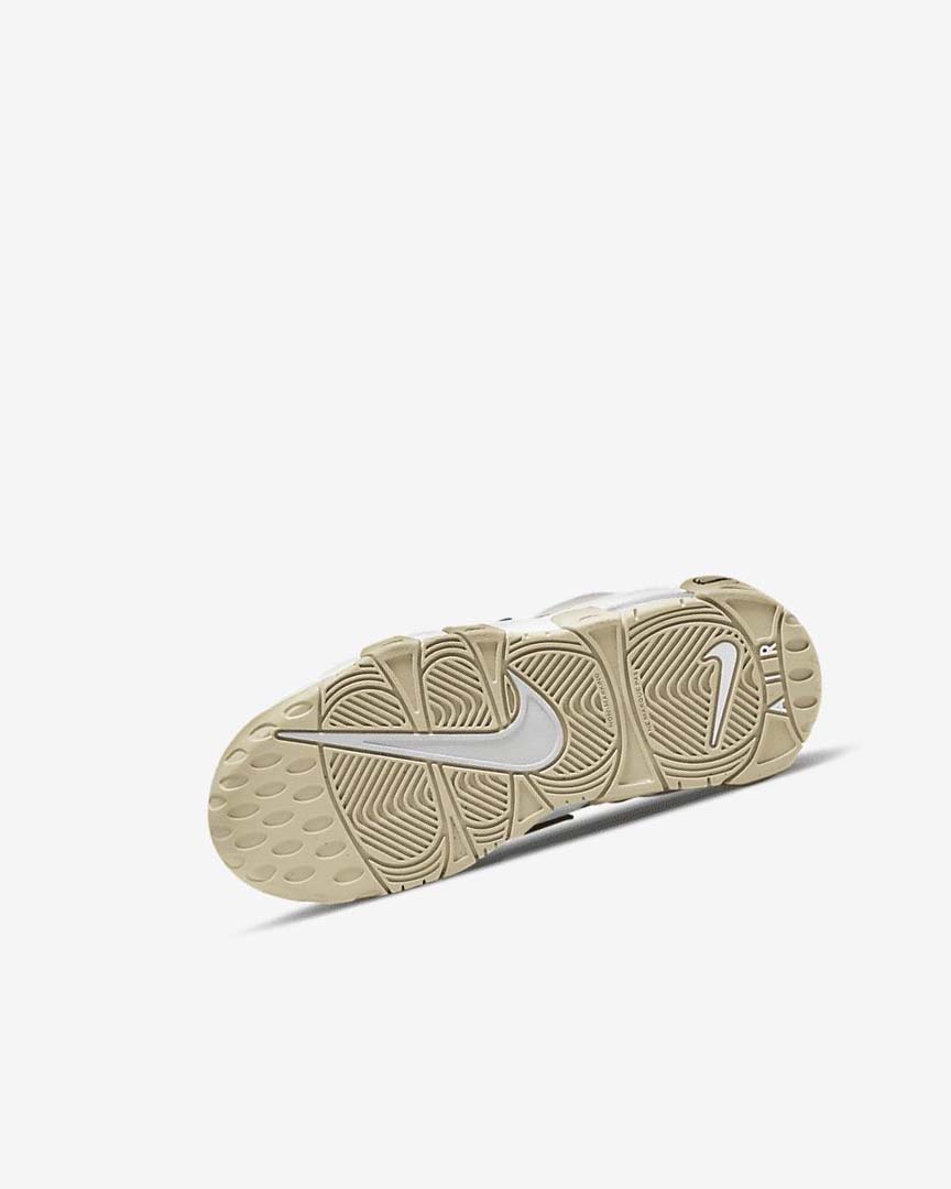 White / Brown / Light Nike Air More Uptempo Boys' Basketball Shoes | CA_2655