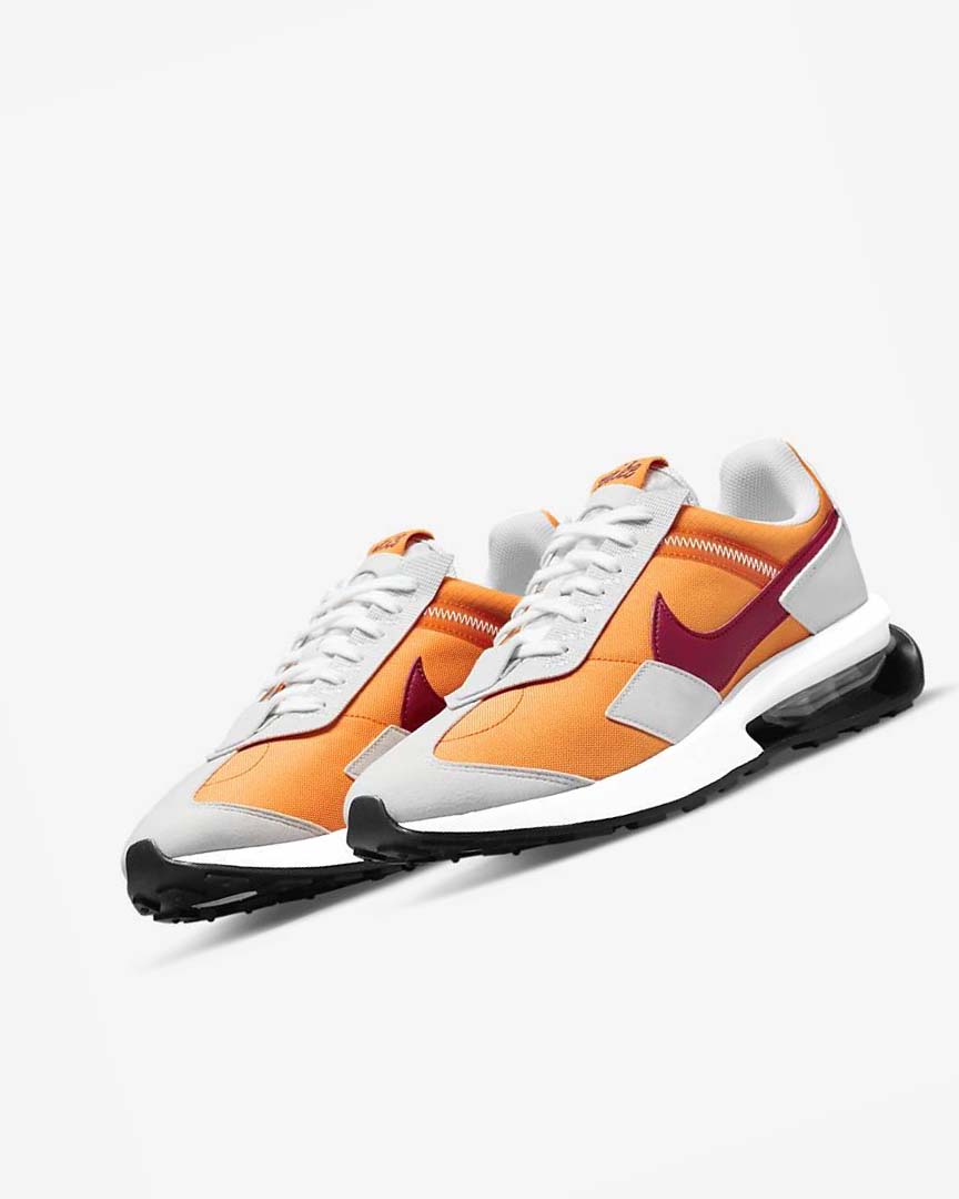 White / Burgundy Nike Air Max Pre-Day Men's Sneakers | CA_3215