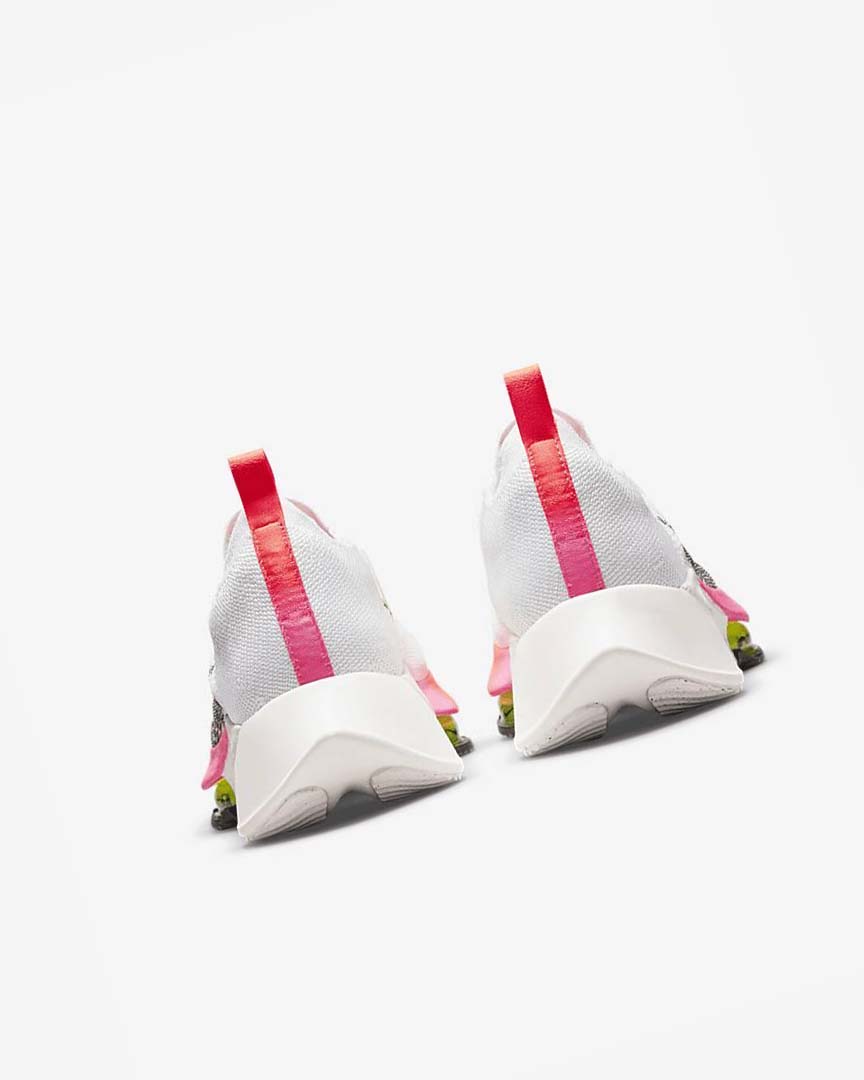 White / Coral / Pink / Black Nike Air Zoom Tempo NEXT% Flyknit Men's Running Shoes | CA_3078