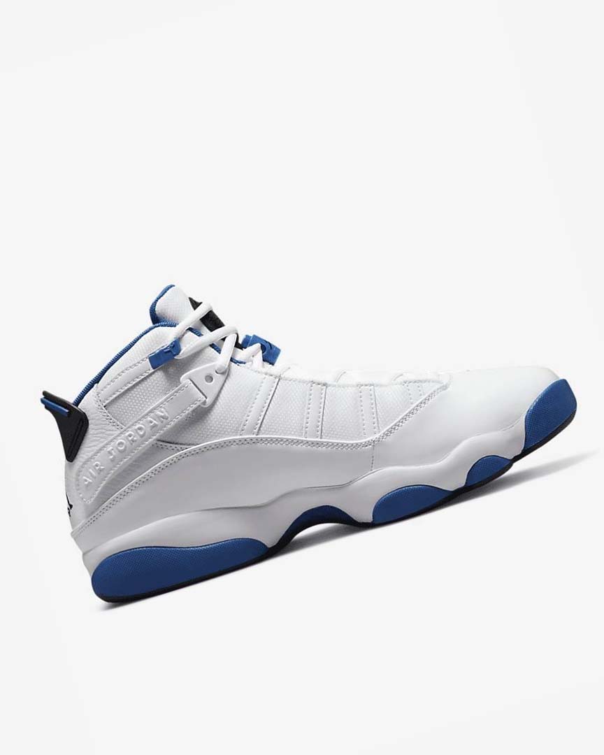 White / Dark Blue / White / Black Nike Jordan 6 Rings Men's Basketball Shoes | CA_5401