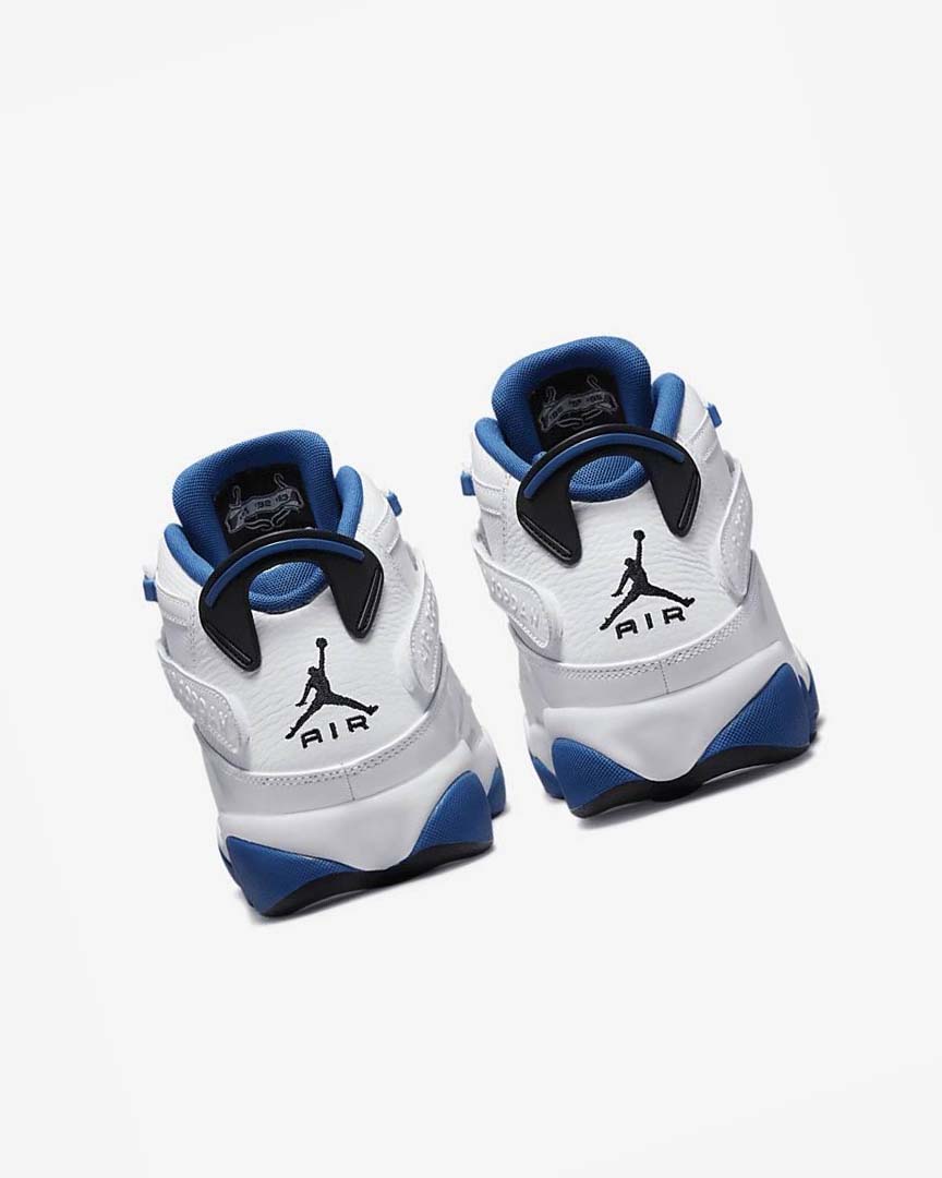 White / Dark Blue / White / Black Nike Jordan 6 Rings Men's Basketball Shoes | CA_5401