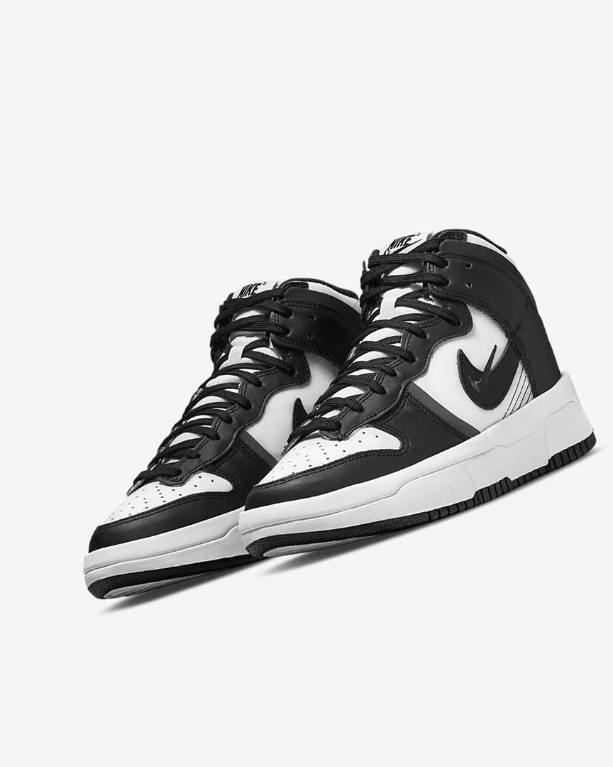 White / Dark Grey / Black Nike Dunk High Up Women's Sneakers | CA_4576