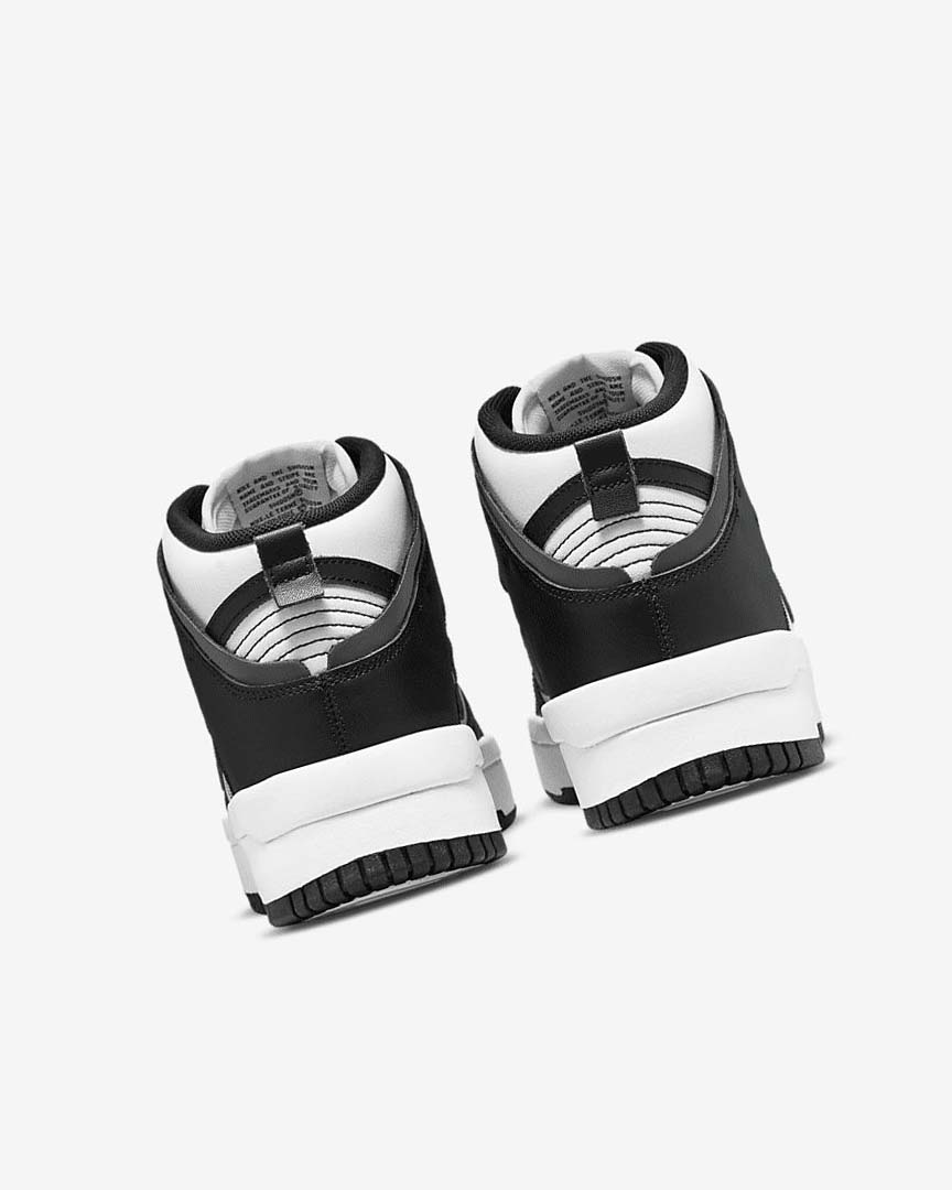 White / Dark Grey / Black Nike Dunk High Up Women's Sneakers | CA_4576
