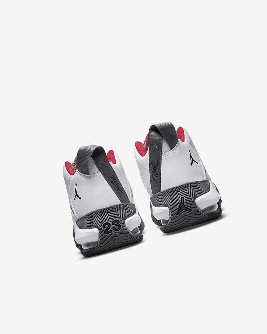 White / Deep Grey / Red / Black Nike Jordan Stay Loyal Boys' Basketball Shoes | CA_3047