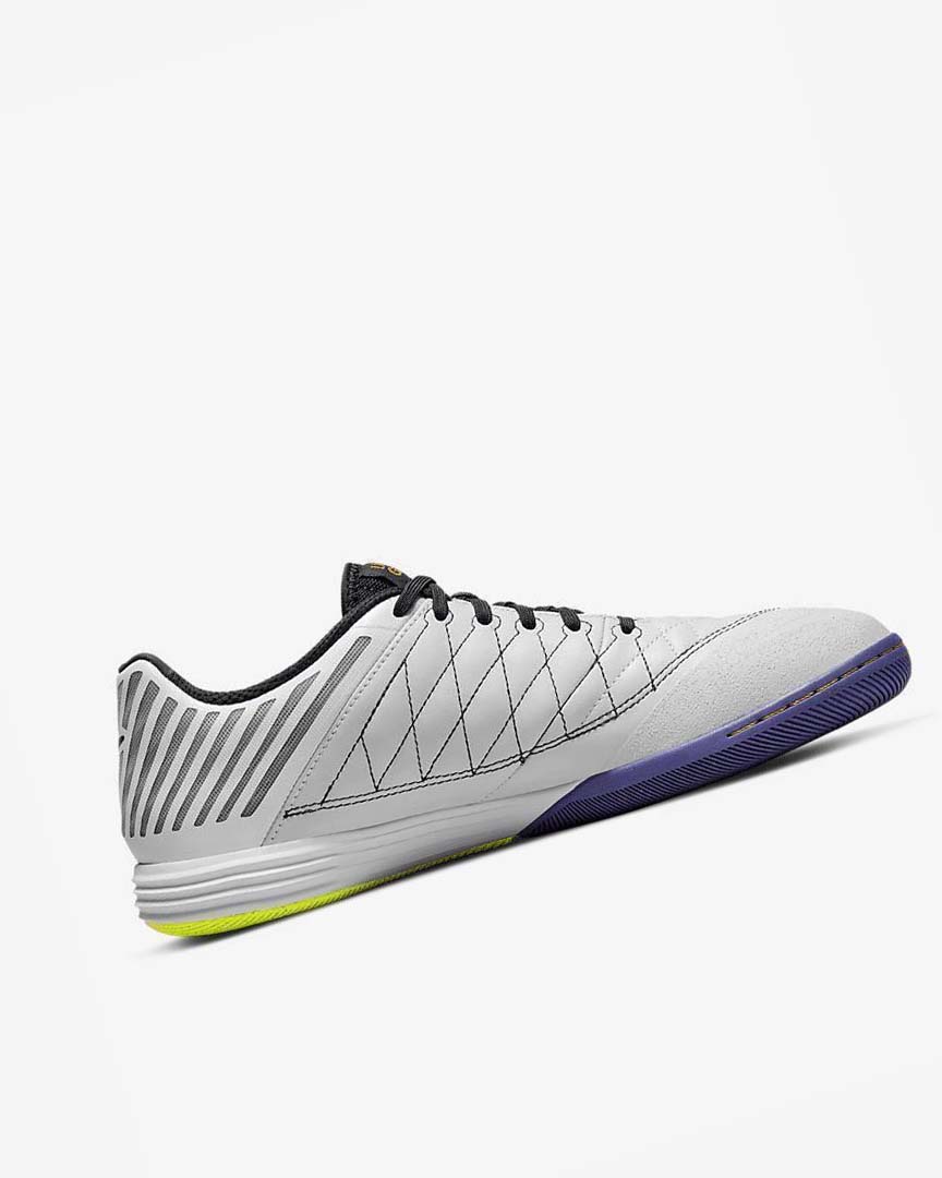 White / Deep Yellow / Black Nike Lunar Gato II IC Men's Soccer Shoes | CA_5377