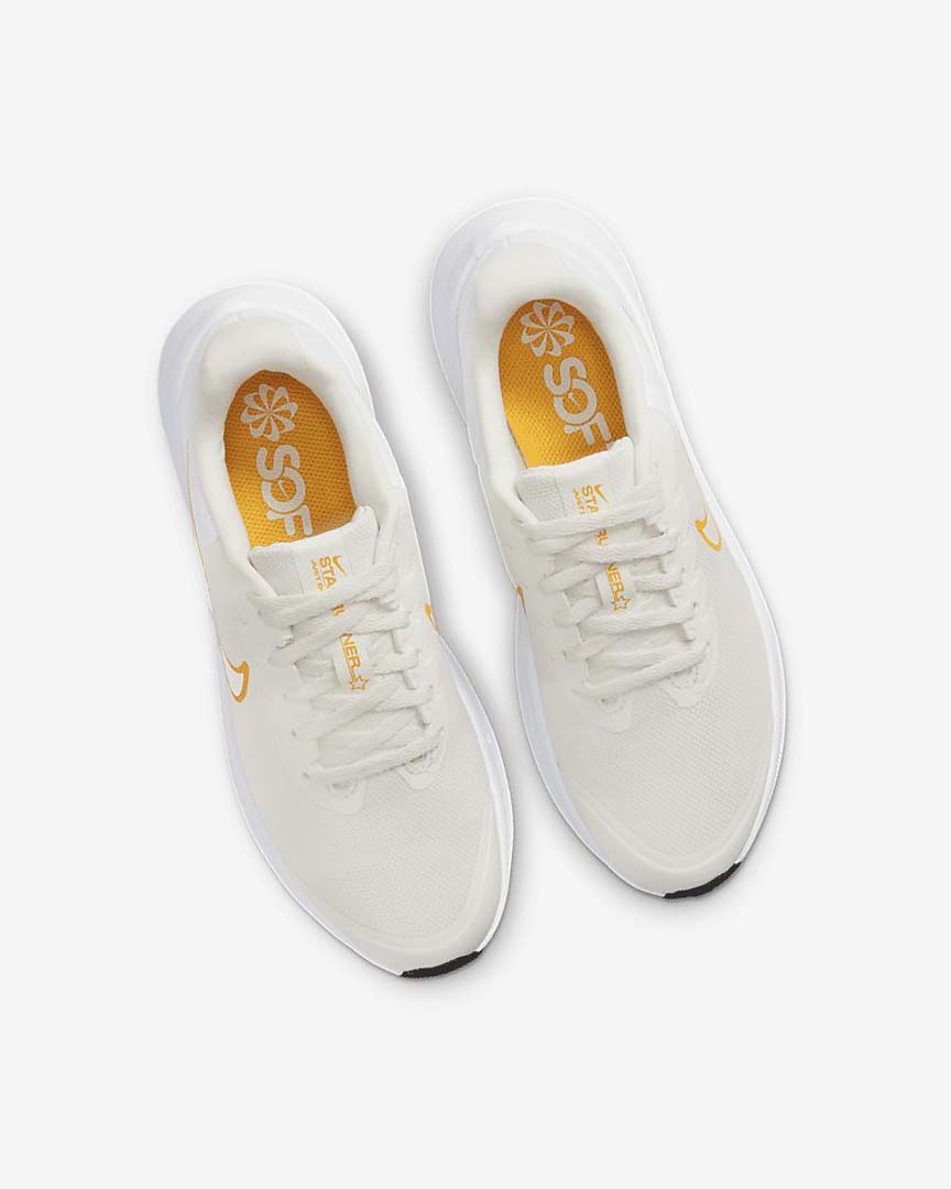 White / Gold / Multicolor Nike Star Runner 3 Boys' Running Shoes | CA_4905